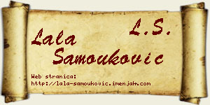 Lala Samouković vizit kartica